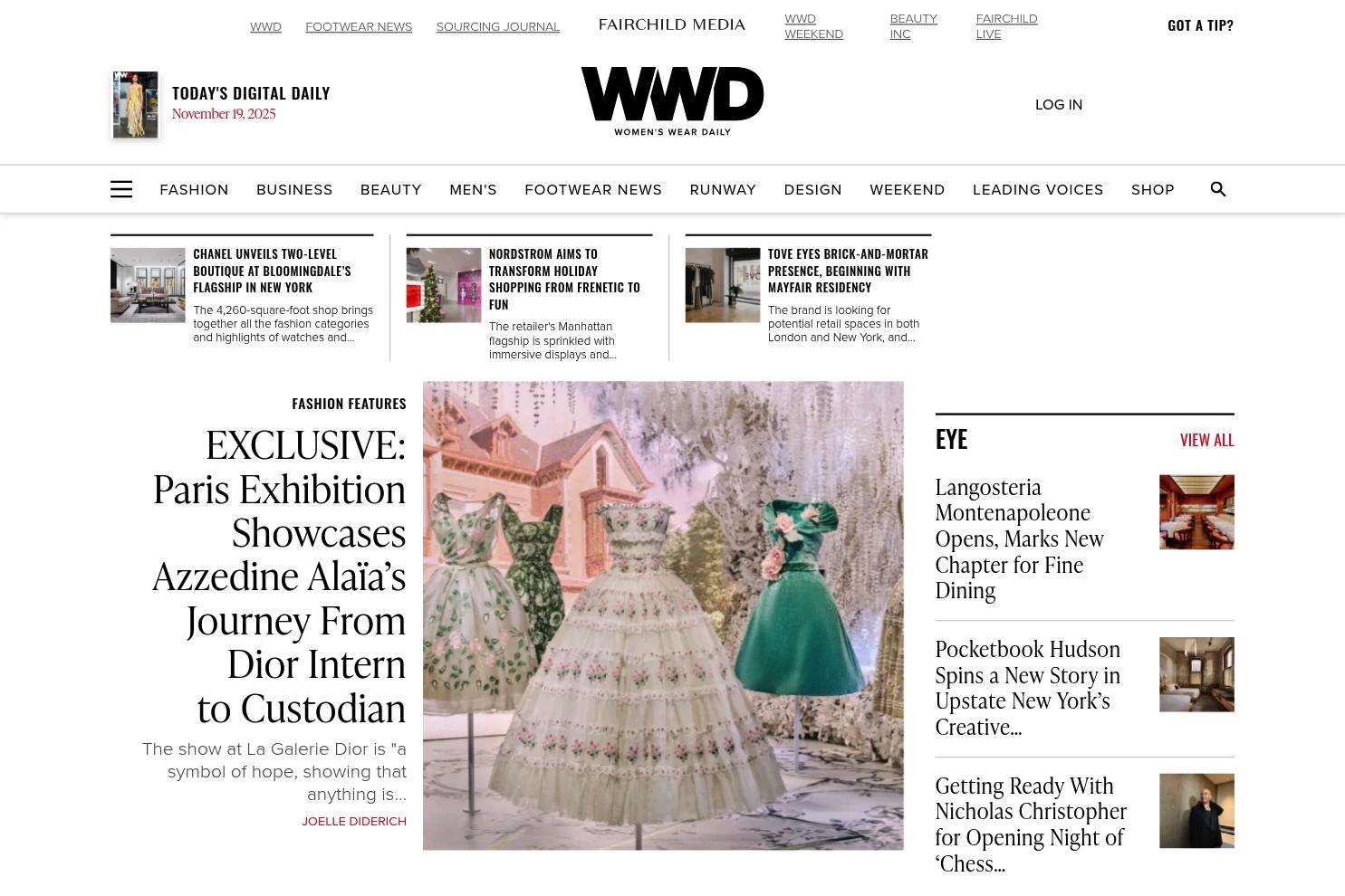 WWD website screenshot