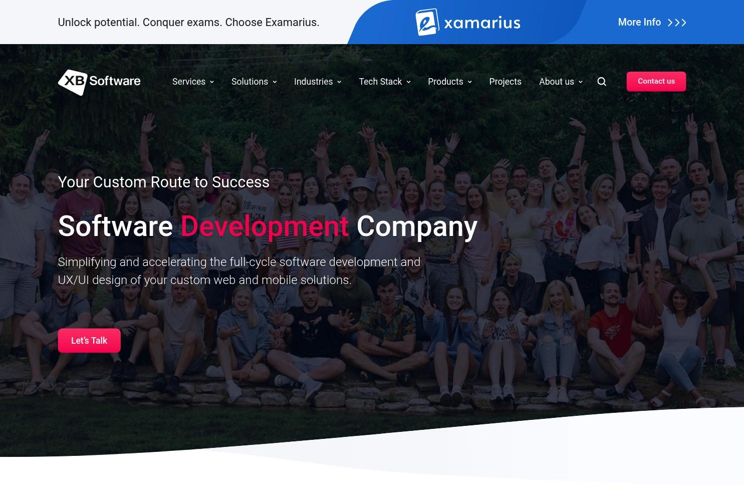 XB Software website screenshot