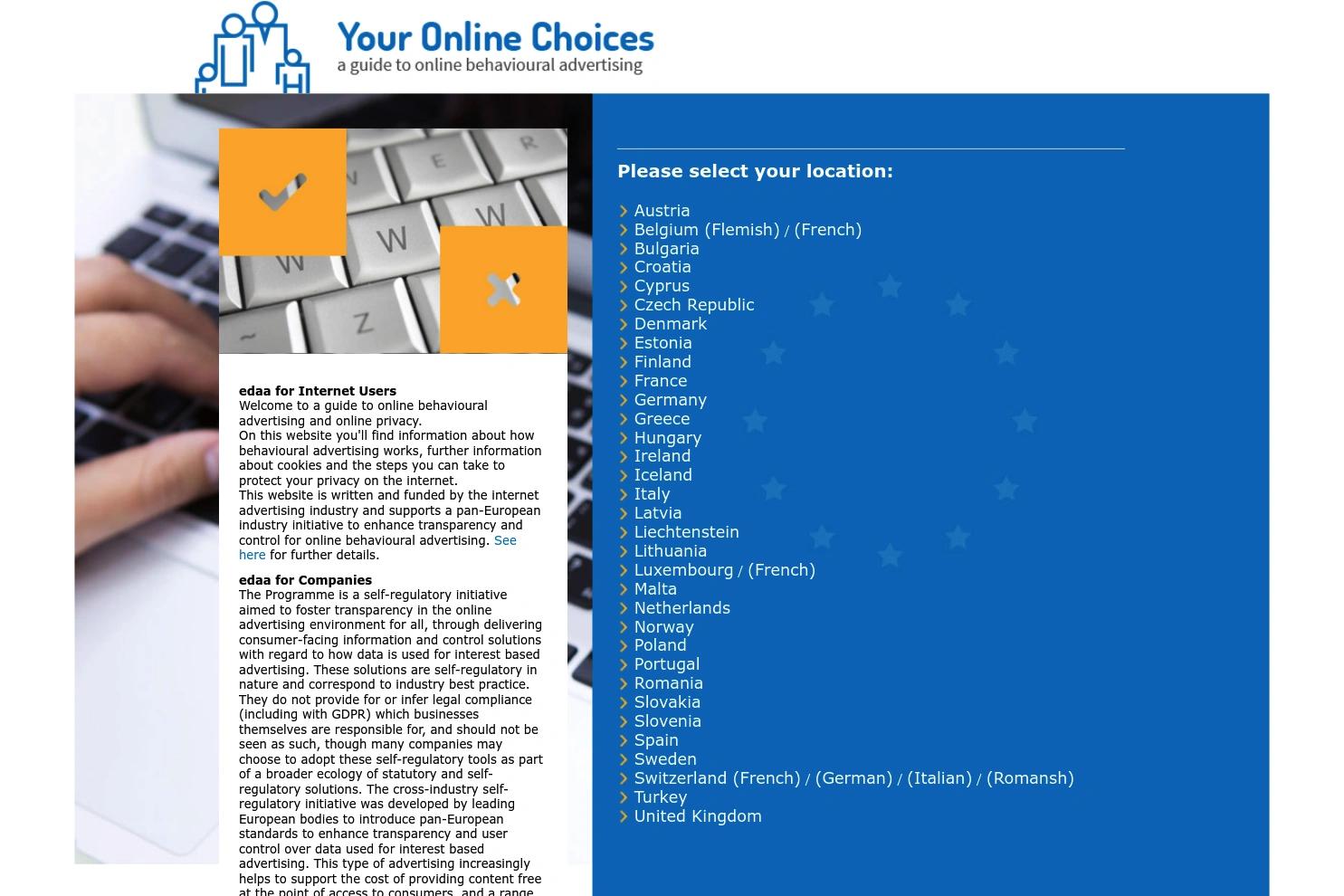 EDAA website screenshot