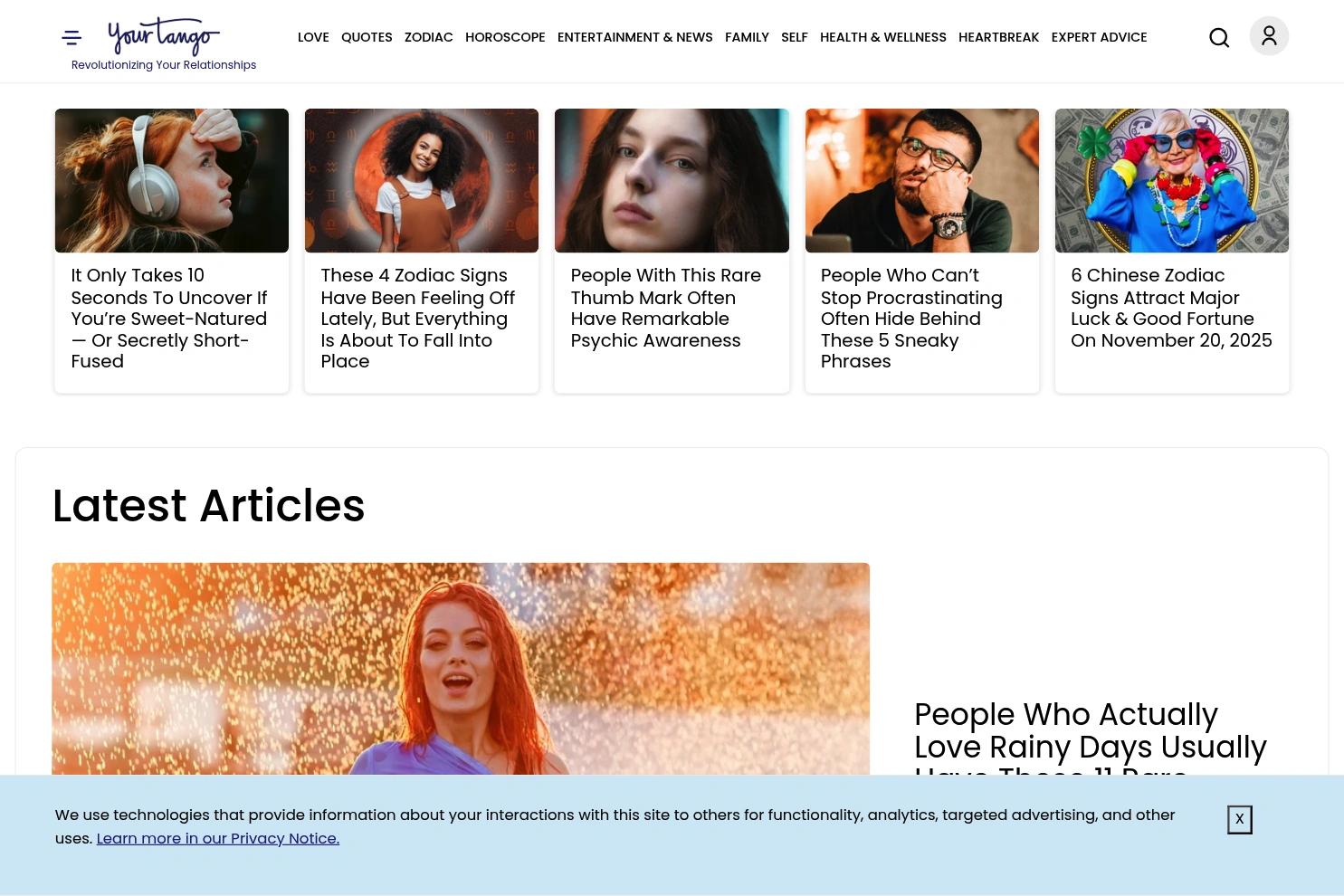 YourTango website screenshot