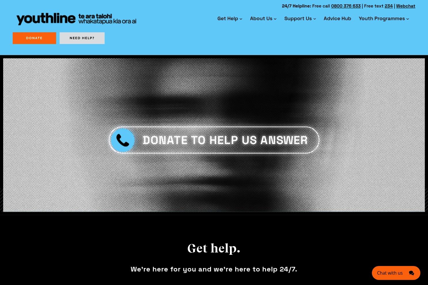 Youthline NZ website screenshot