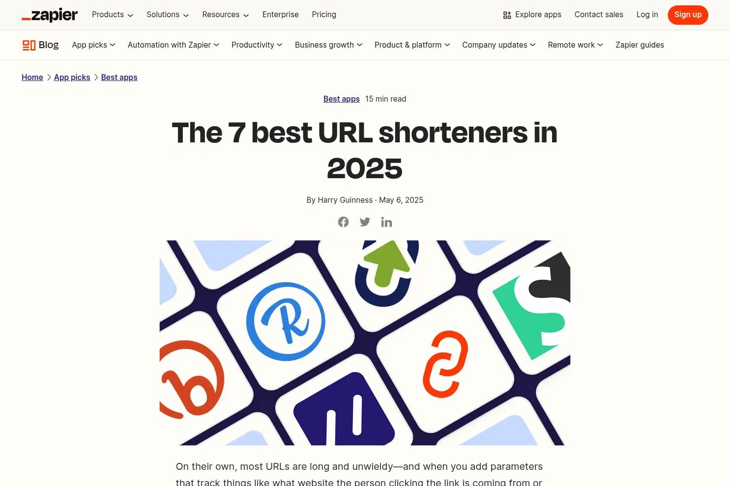 Zapier website screenshot