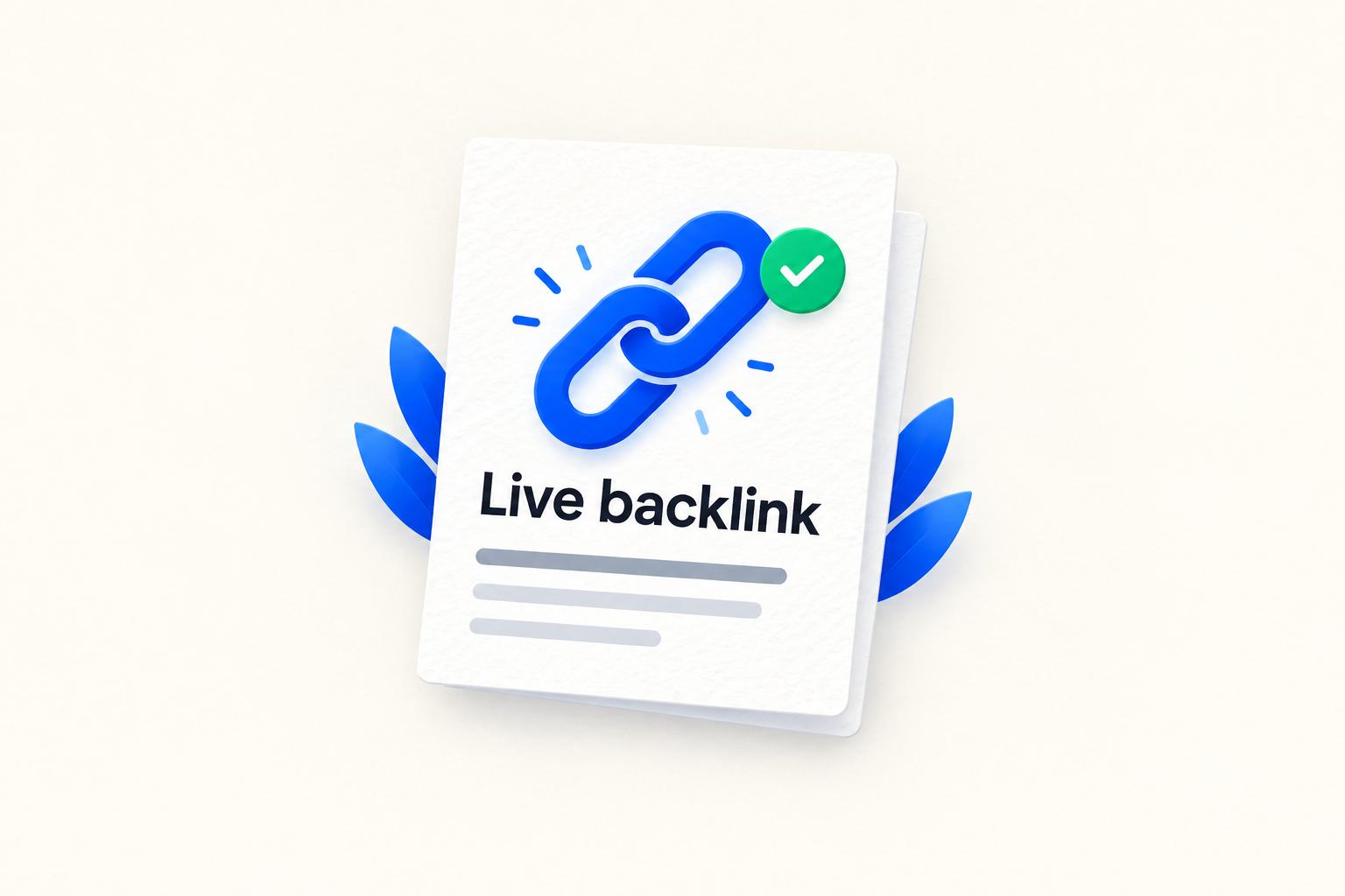 Editorial panel of a live backlink on an article card