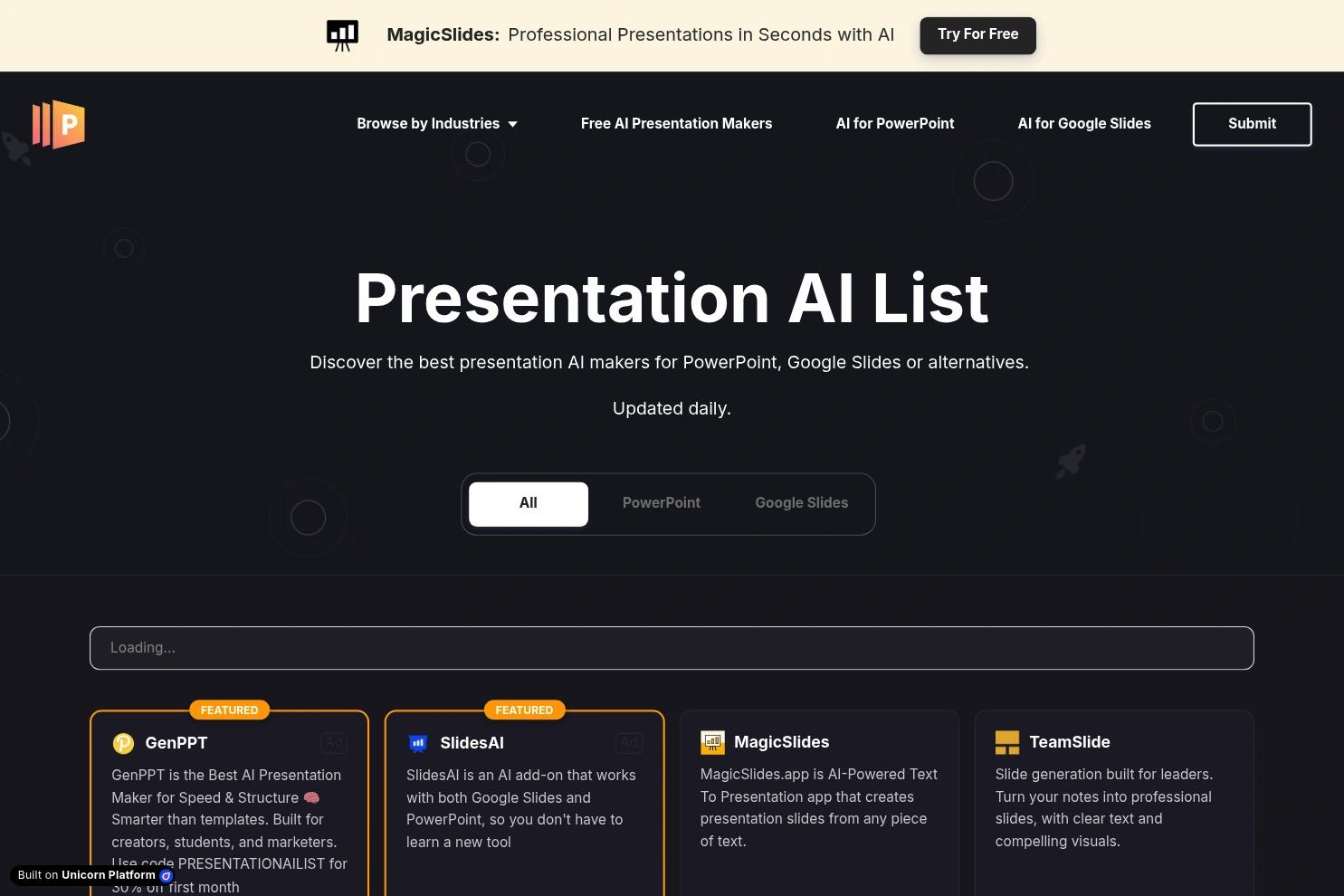 Presentation AI List