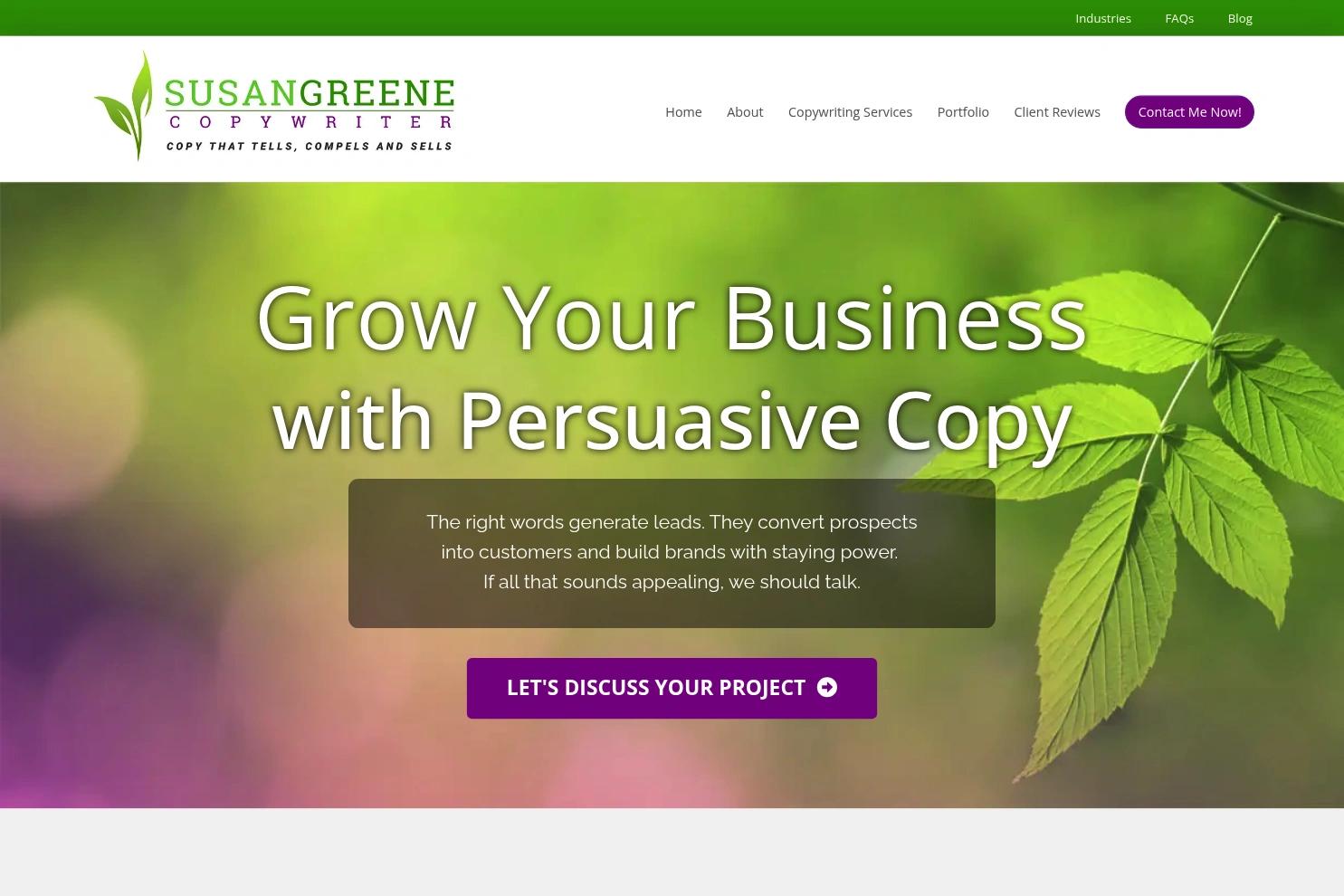 Susan Greene Copywriter